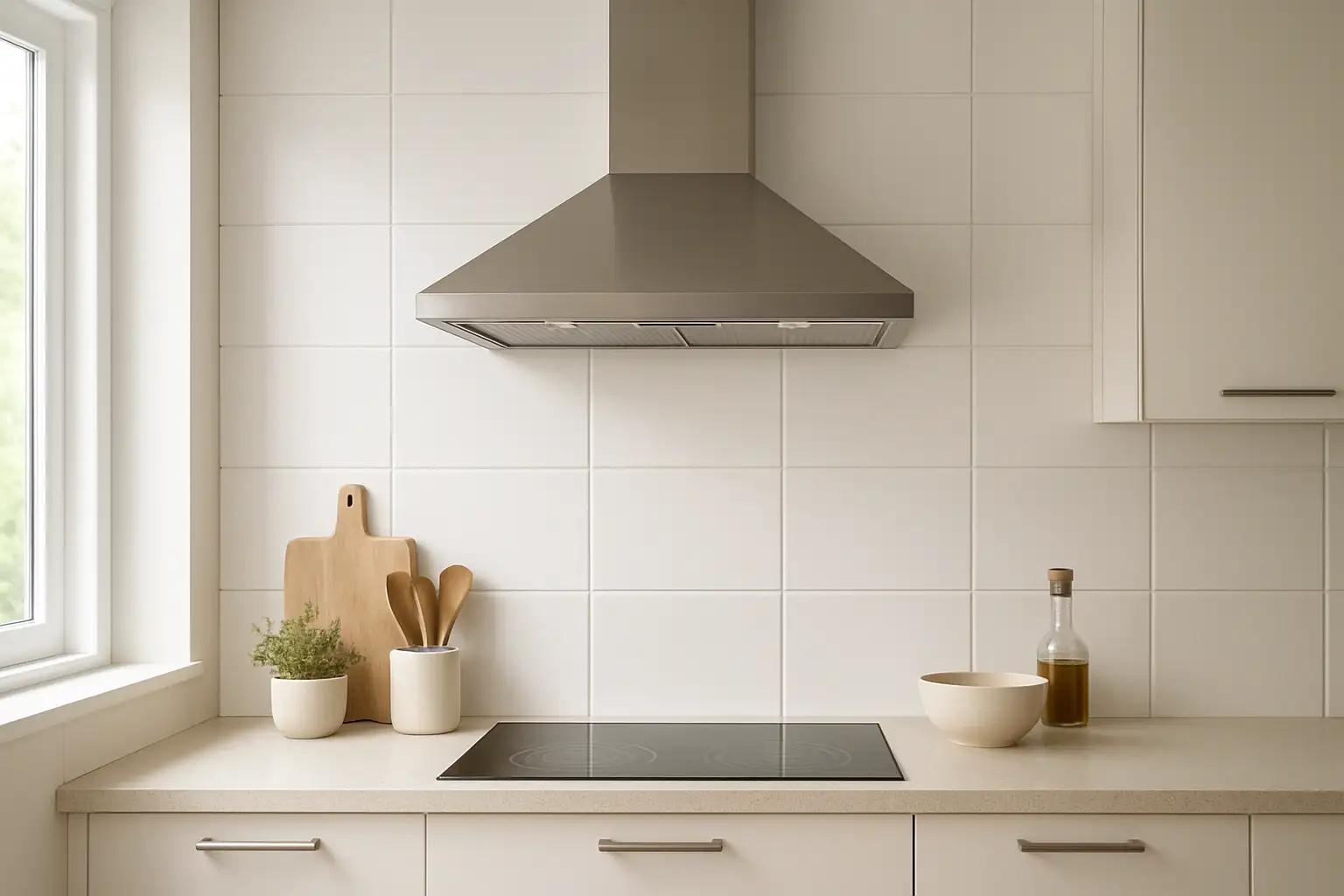 Hotte de cuisine Airforce installée dans une cuisine moderne