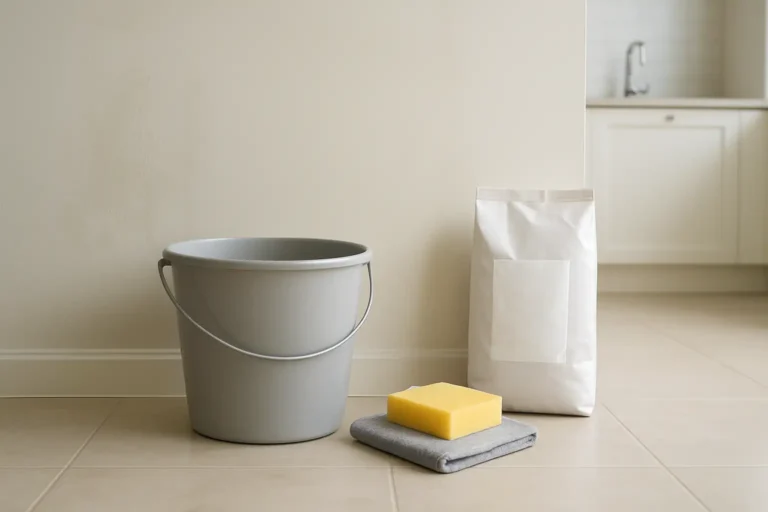 Produits et accessoires de nettoyage pour utiliser la lessive Saint Marc dans la maison