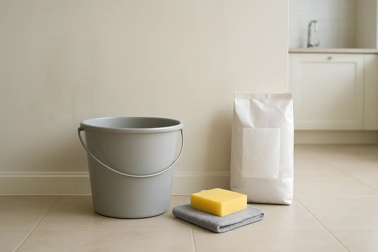 Produits et accessoires de nettoyage pour utiliser la lessive Saint Marc dans la maison