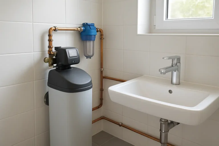 Système anti calcaire installé sur l’arrivée d’eau d’une maison