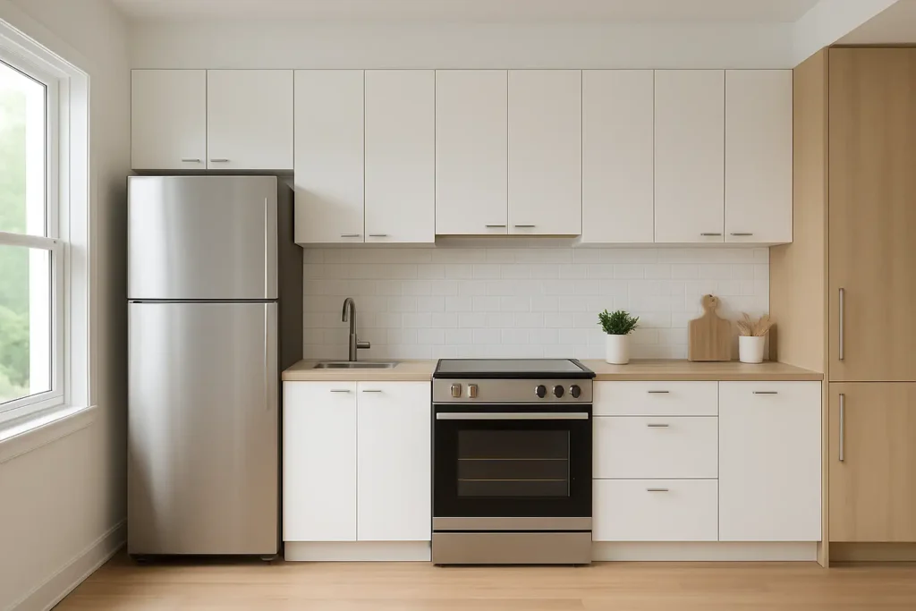 Électroménager de maison dans une cuisine moderne, associé à la marque Valberg