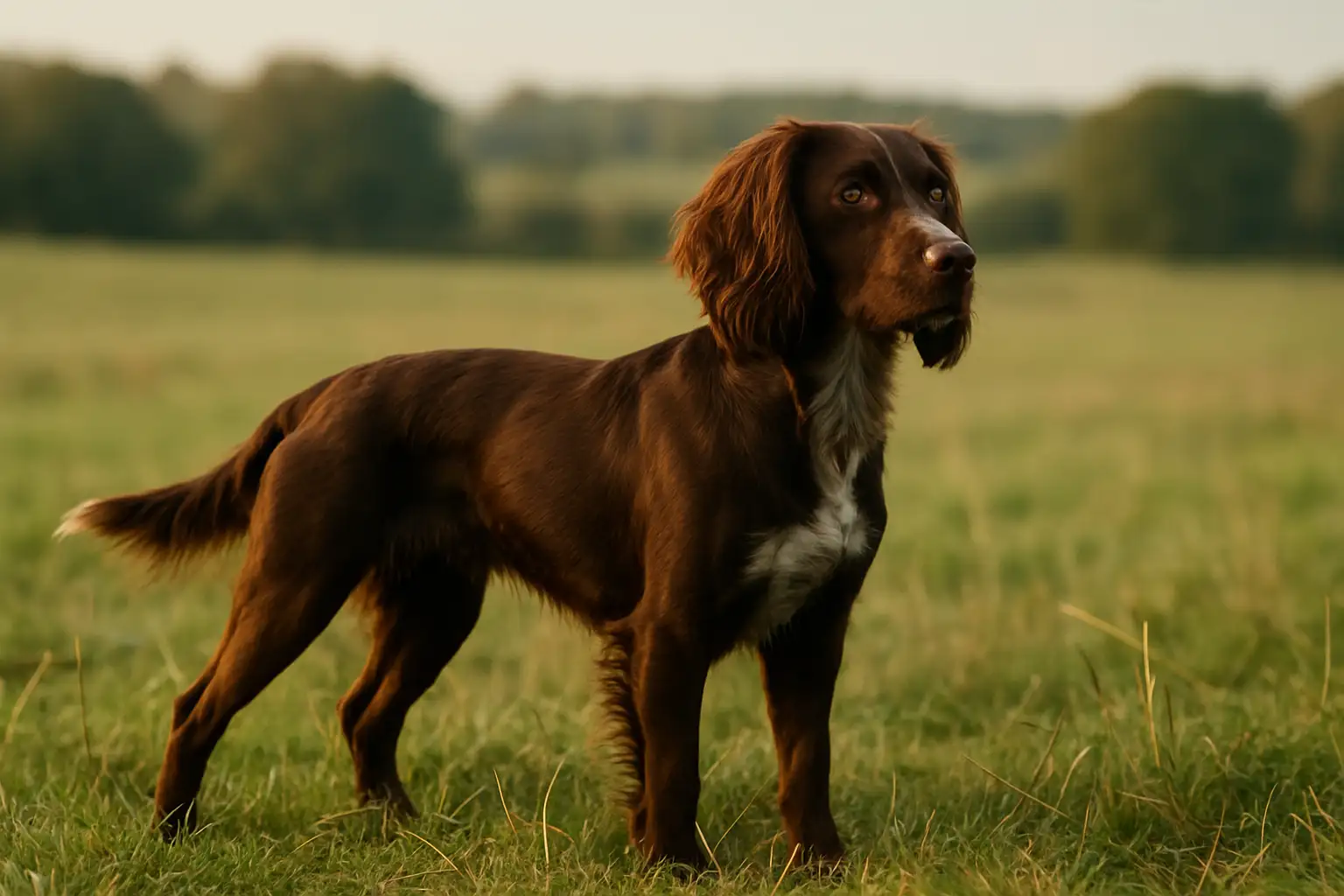 Cocker worker dans un environnement de campagne